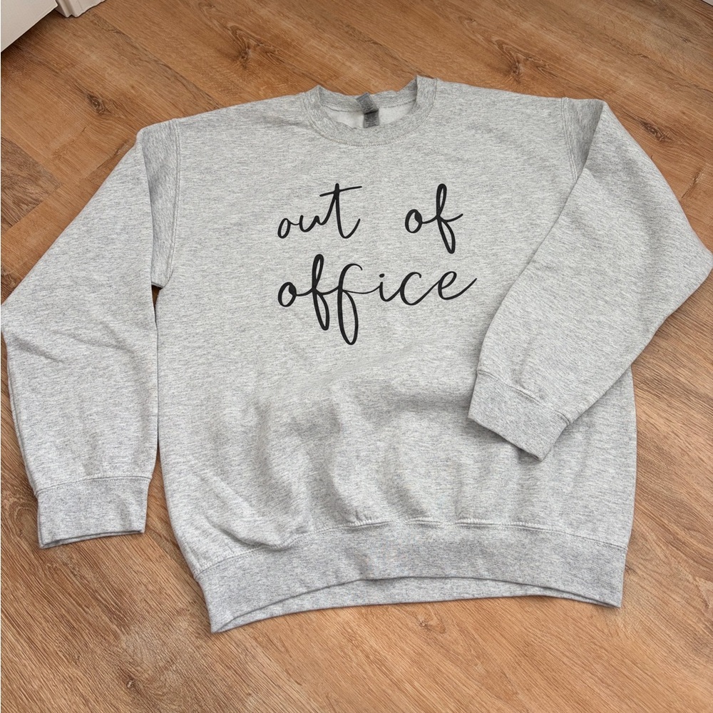 Pink Lily Light Gray 'Out of Office' Sweatshirt